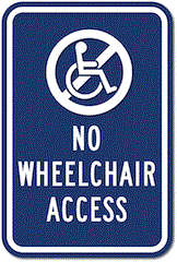 No wheelchair sign